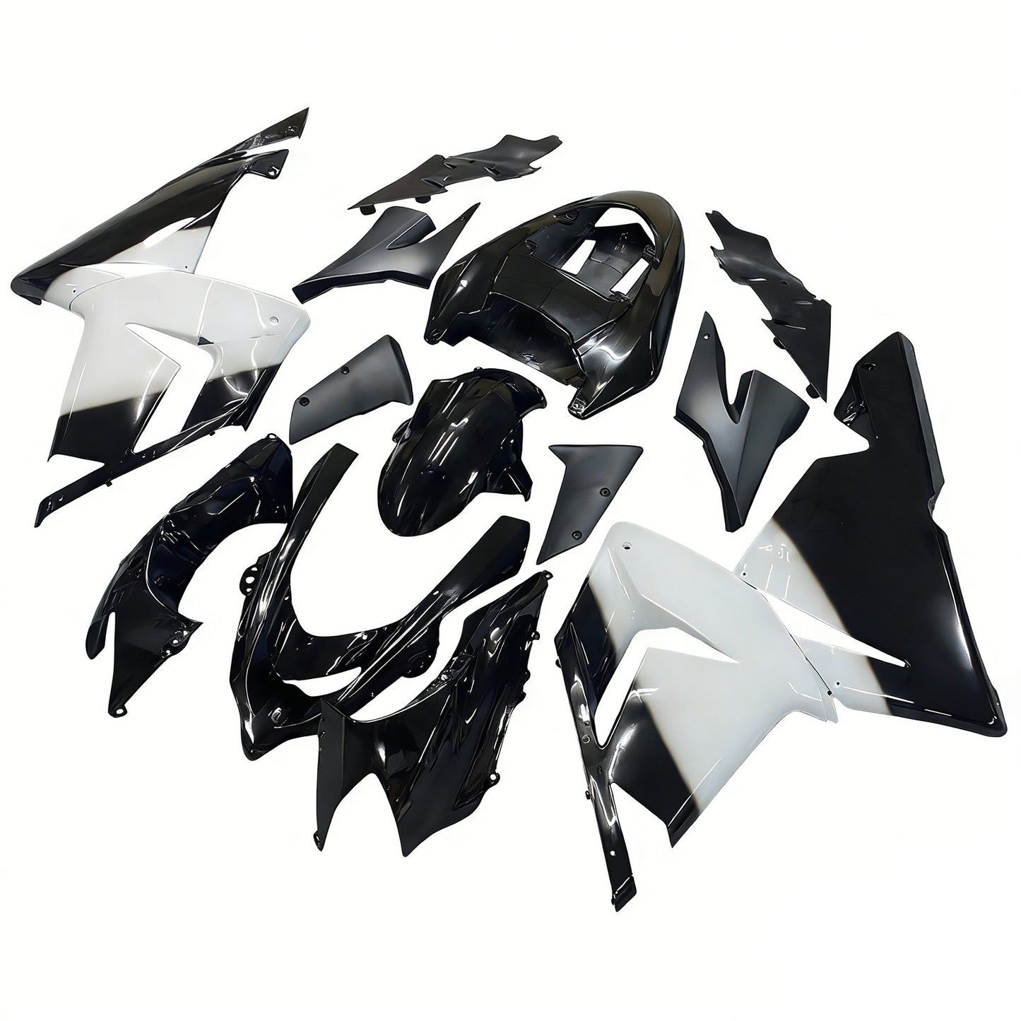 Carene 2004-2005 Kawasaki ZX 10R Nero Bianco West Ninja Generico