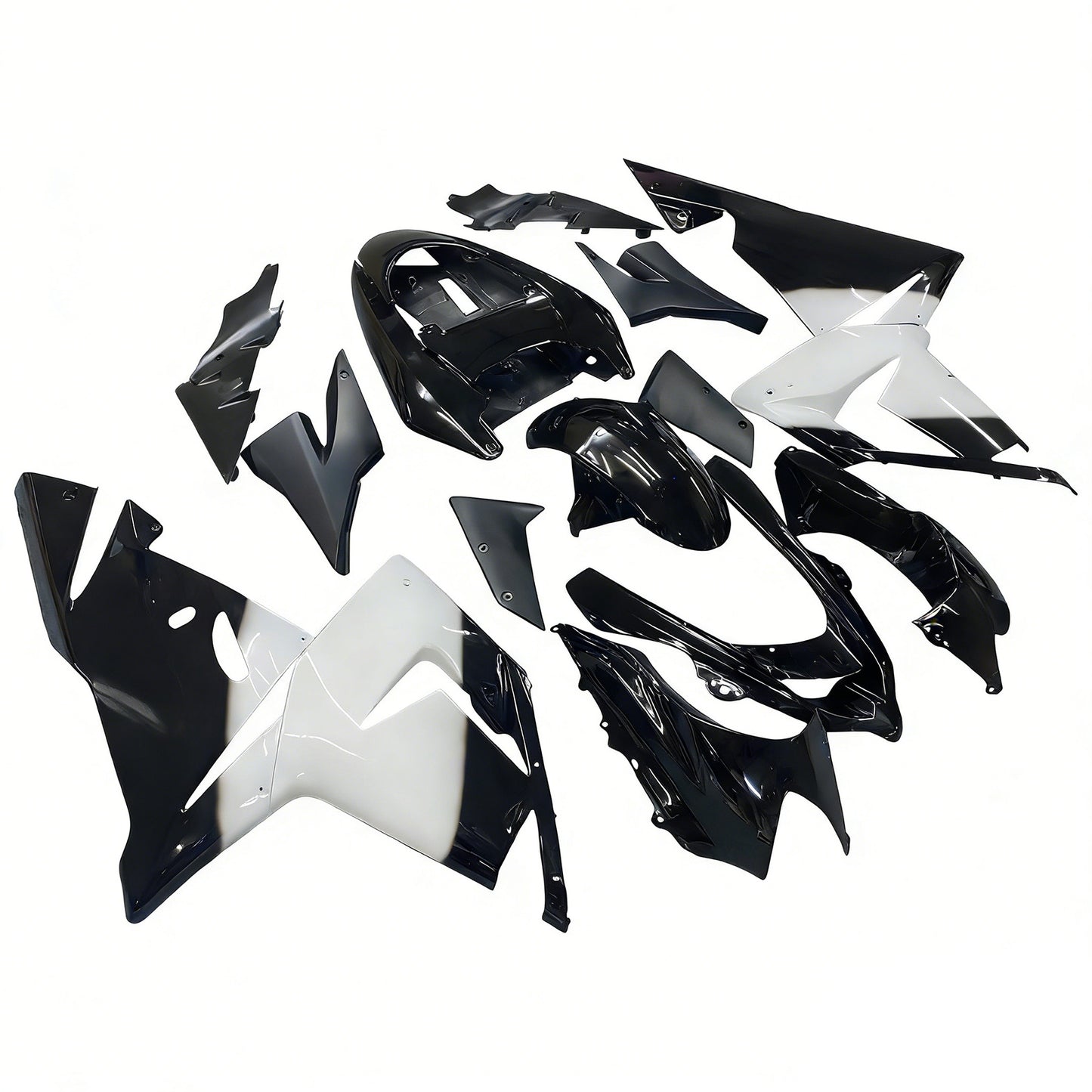 Carene 2004-2005 Kawasaki ZX 10R Nero Bianco West Ninja Racing Generico