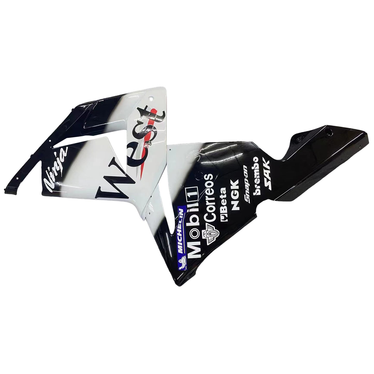 Carene 2004-2005 Kawasaki ZX 10R Nero Bianco West Ninja Generico