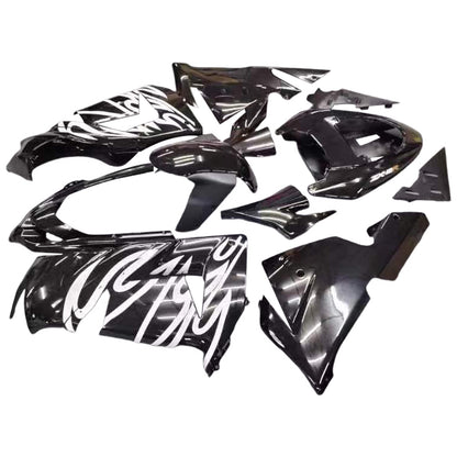 Carene 2004-2005 Kawasaki ZX 10R Black &amp; Silver Flame Ninja Racing Generico