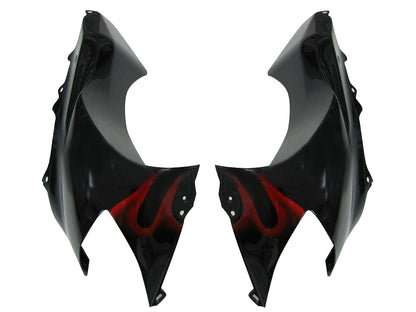 Carenatura 2004-2005 Kawasaki ZX 10R Black & Red Flame Ninja Racing Generico