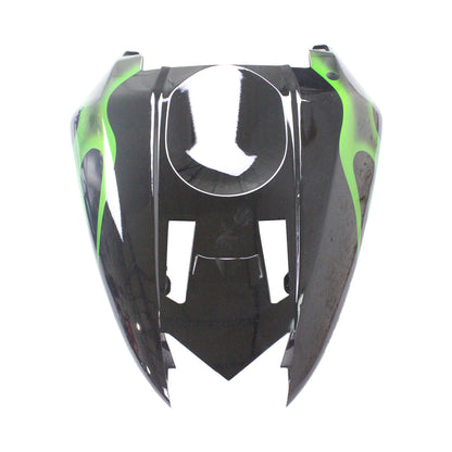Amotopart Kawasaki 2004-2005 ZX10R Nero con kit di spostamento della linea verde