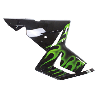 Amotopart Kawasaki 2004-2005 ZX10R Nero con kit di spostamento della linea verde