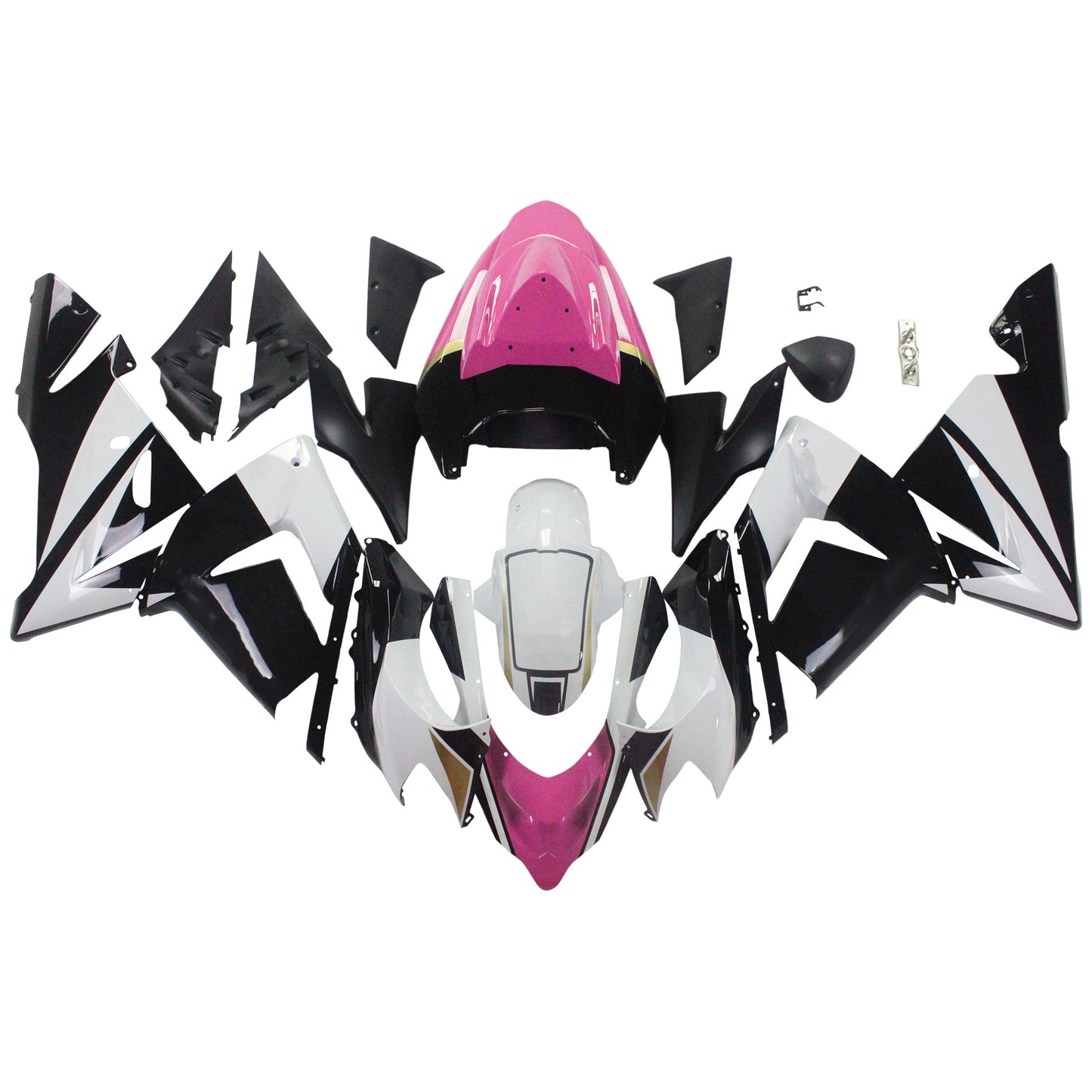 Amotopart Kawasaki 2004-2005 ZX10R Black Pink Playboy Kit