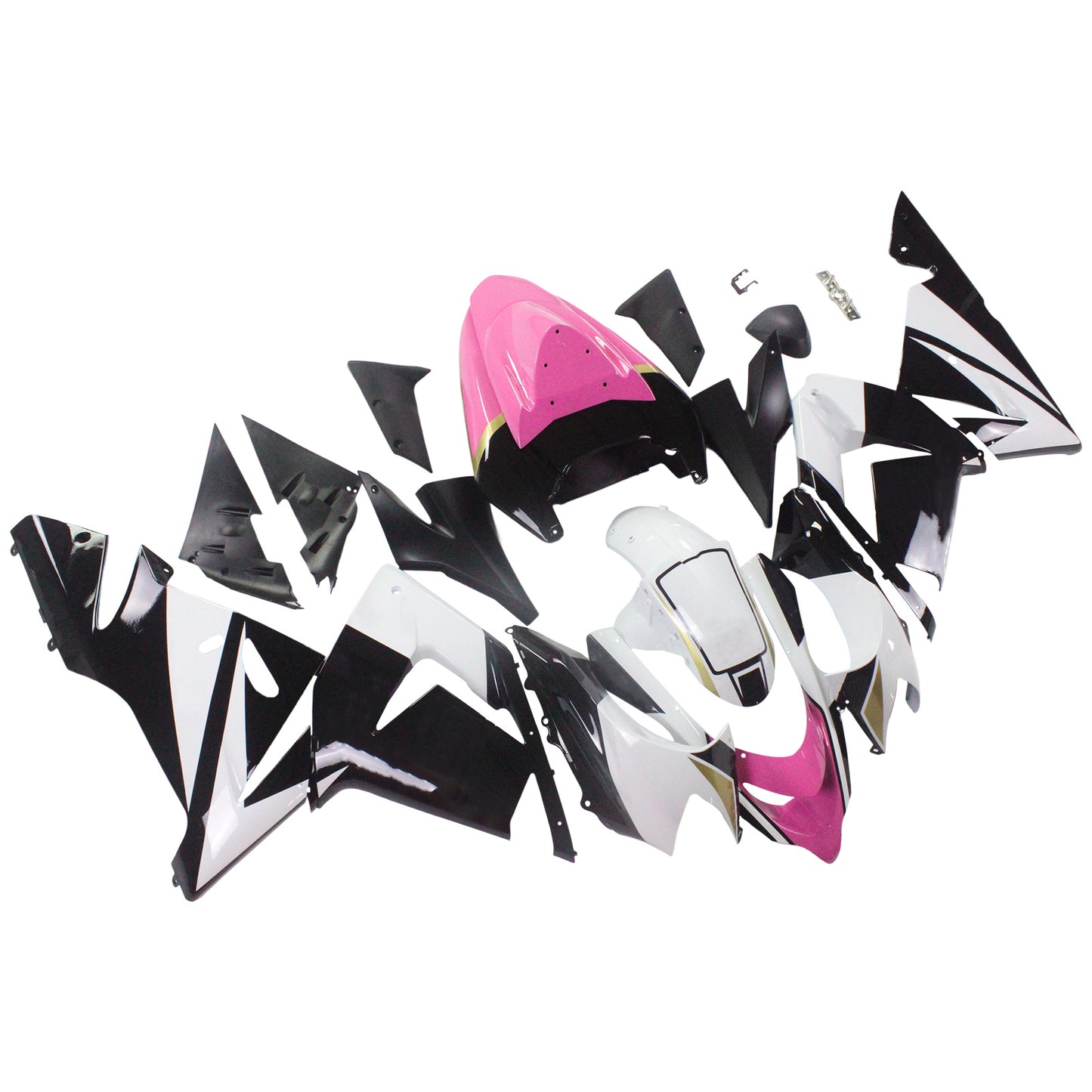Amotopart Kawasaki 2004-2005 ZX10R Black Pink Playboy Kit