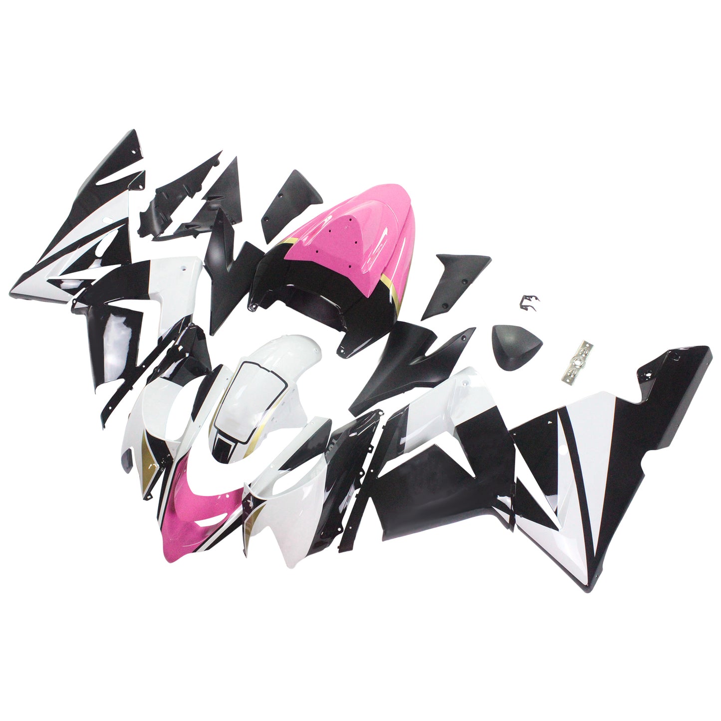 Amotopart Kawasaki 2004-2005 ZX10R Black Pink Playboy Kit