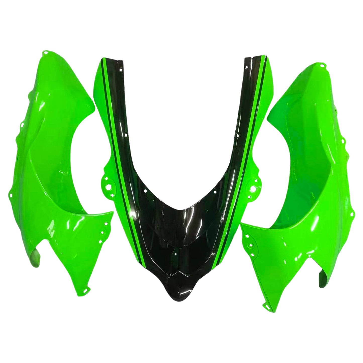 Amotopart Kawasaki 2004-2005 kit trigger nero verde ZX10R