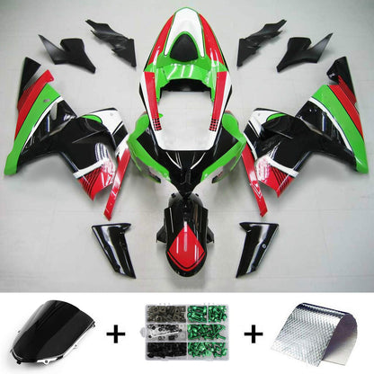 Amotopart Kawasaki 2004-2005 ZX10R Kit paura rosso verde rosso