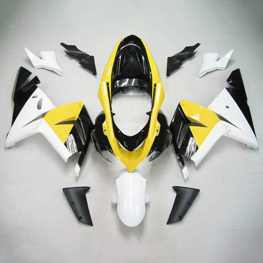 Amotopart Kawasaki 2004-2005 ZX10R Bianco nero? Kit di ciclo giallo