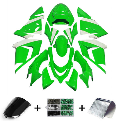 Amotopart Kawasaki 2004-2005 kit di carenatura verde bianco ZX10R