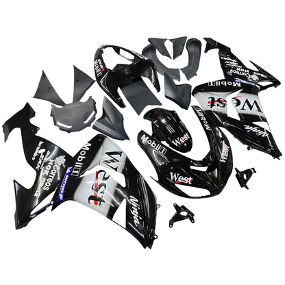 Carene 2006-2007 Kawasaki ZX 10R Nero Bianco West Racing Generico