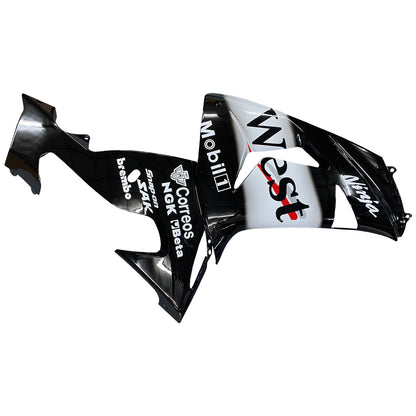 Carene 2006-2007 Kawasaki ZX 10R Nero Bianco West Racing Generico