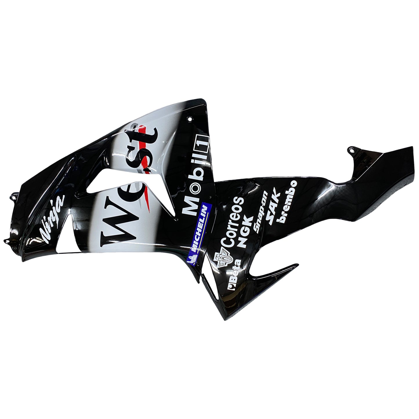 Carene 2006-2007 Kawasaki ZX 10R Nero Bianco West Racing Generico