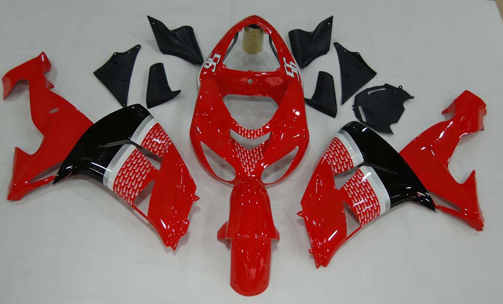 Carene 2006-2007 Kawasaki ZX 10R Rosso Nero No.56 Nakano Generico
