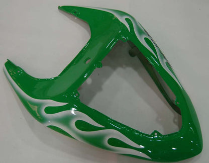 Carene 2006-2007 Kawasaki ZX 10R Green &amp; White Flame Ninja Generico