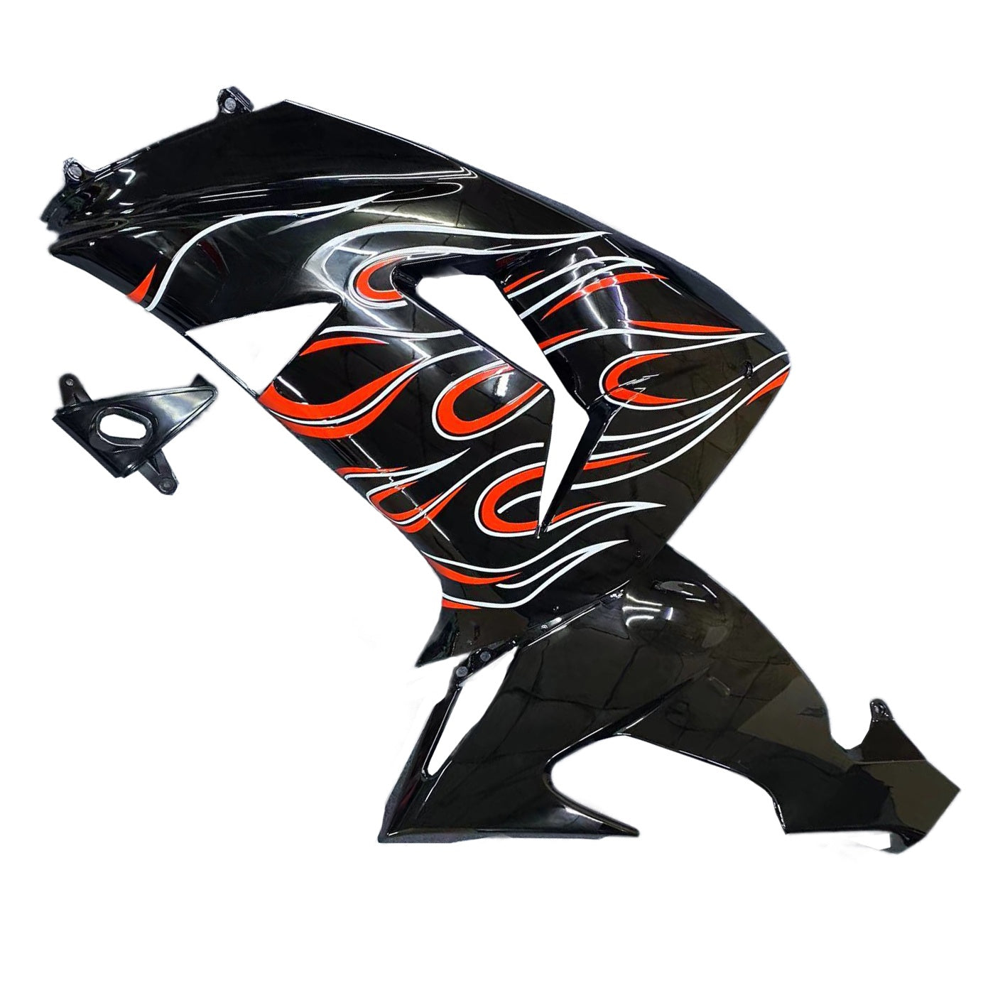Carene 2006-2007 Kawasaki ZX 10R Nero Rosso Fiamma Racing Generico