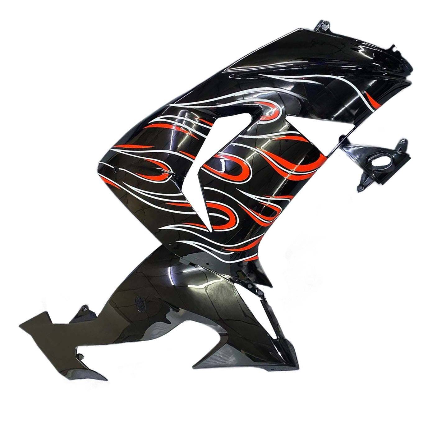 Carene 2006-2007 Kawasaki ZX 10R Nero Rosso Fiamma Racing Generico