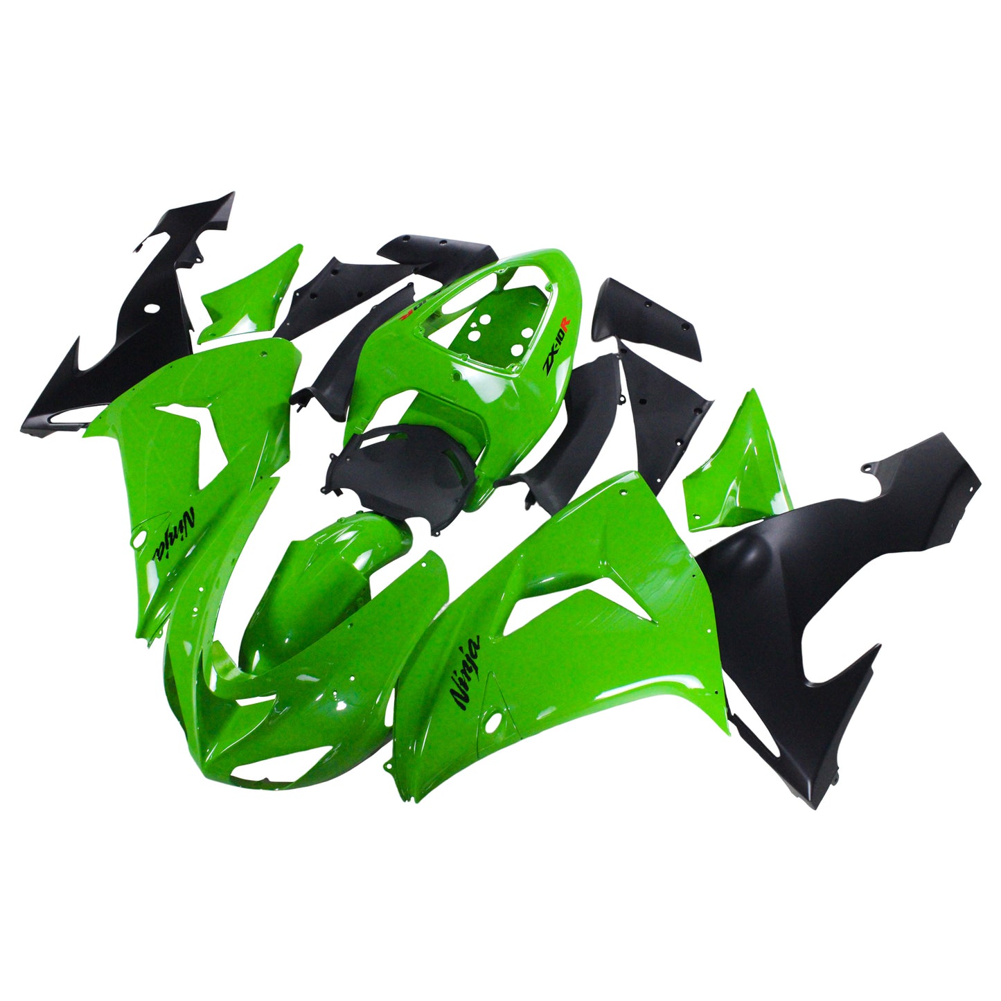 Amotopart Kawasaki ZX10R 2006-2007 Kit di vendita verde