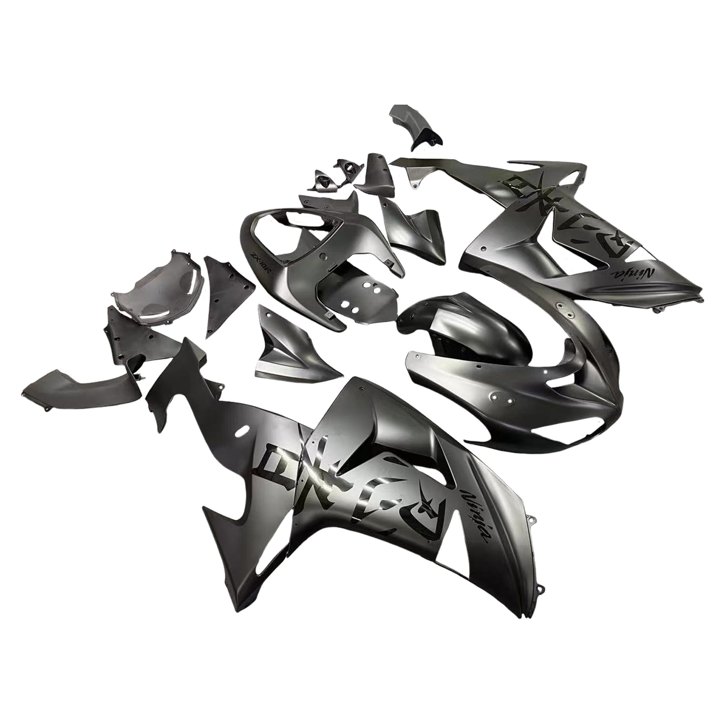 Amotopart Kawasaki ZX10R 2006-2007 Kit di spostamento ninja nero Matt