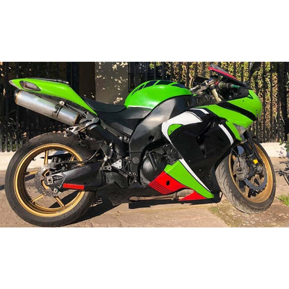Amotopart Kawasaki ZX10R 2006-2007 Kit di paura nero verde