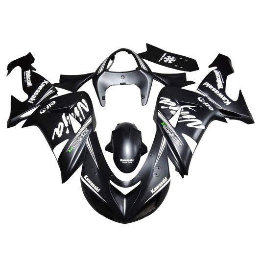Amotopart Kawasaki ZX10R 2006-2007 Black with Wei? EM Logo Kit