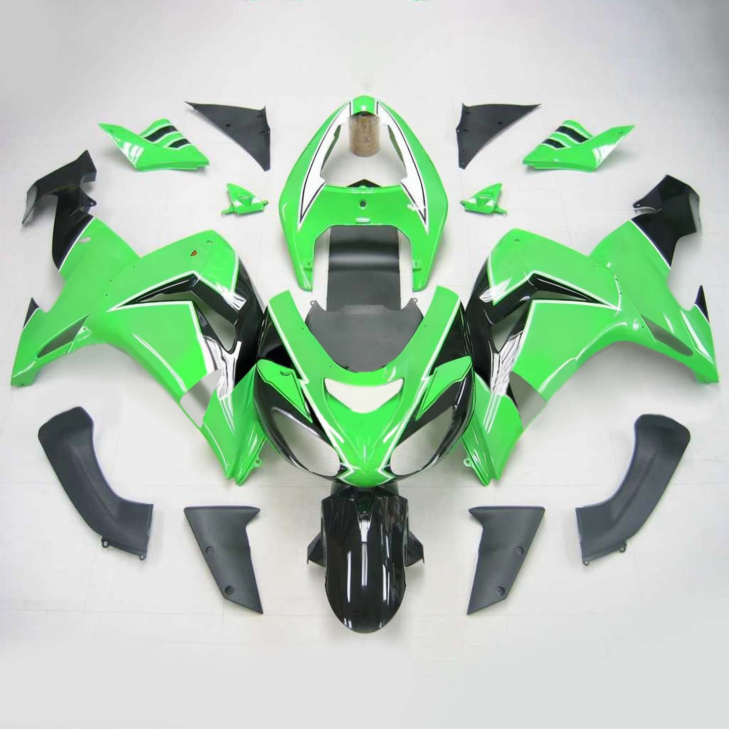 Amotopart Kawasaki ZX10R 2006-2007 Kit di vendita verde