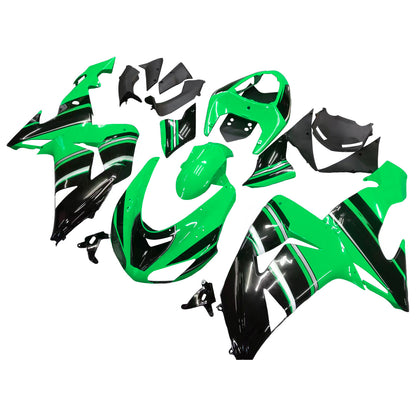 Amotopart Kawasaki ZX10R 2006-2007 Kit di paura nero verde