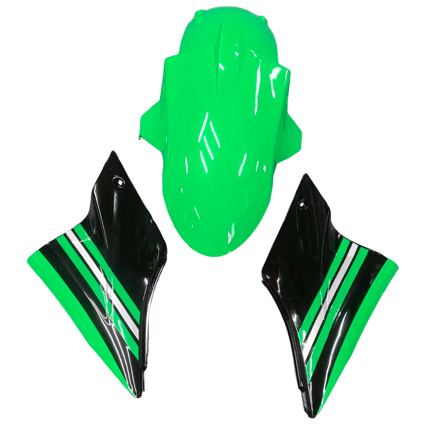 Amotopart Kawasaki ZX10R 2006-2007 Kit di paura nero verde