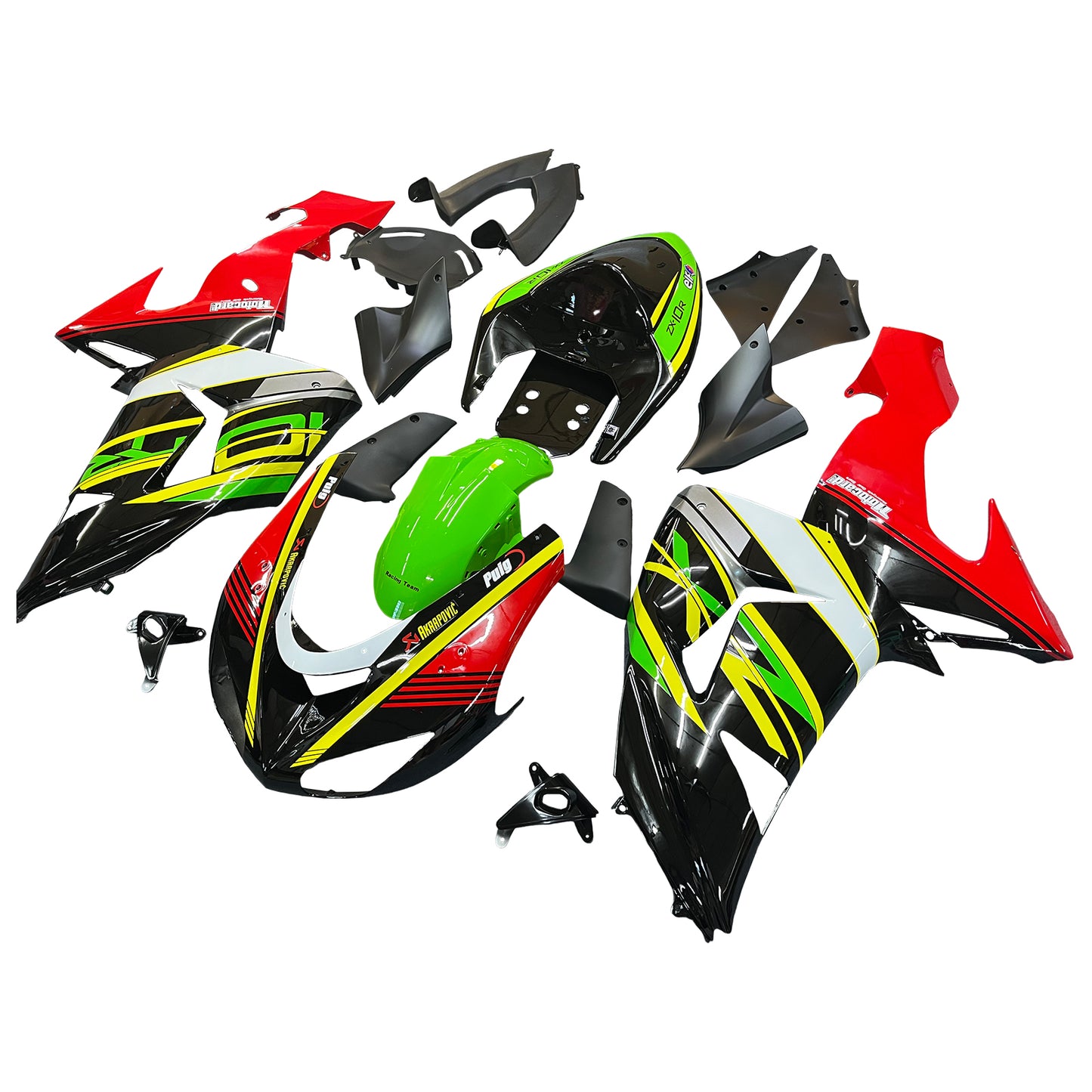 Amotopart Kawasaki ZX10R 2006-2007 Kit carena Carrozzeria Plastica ABS