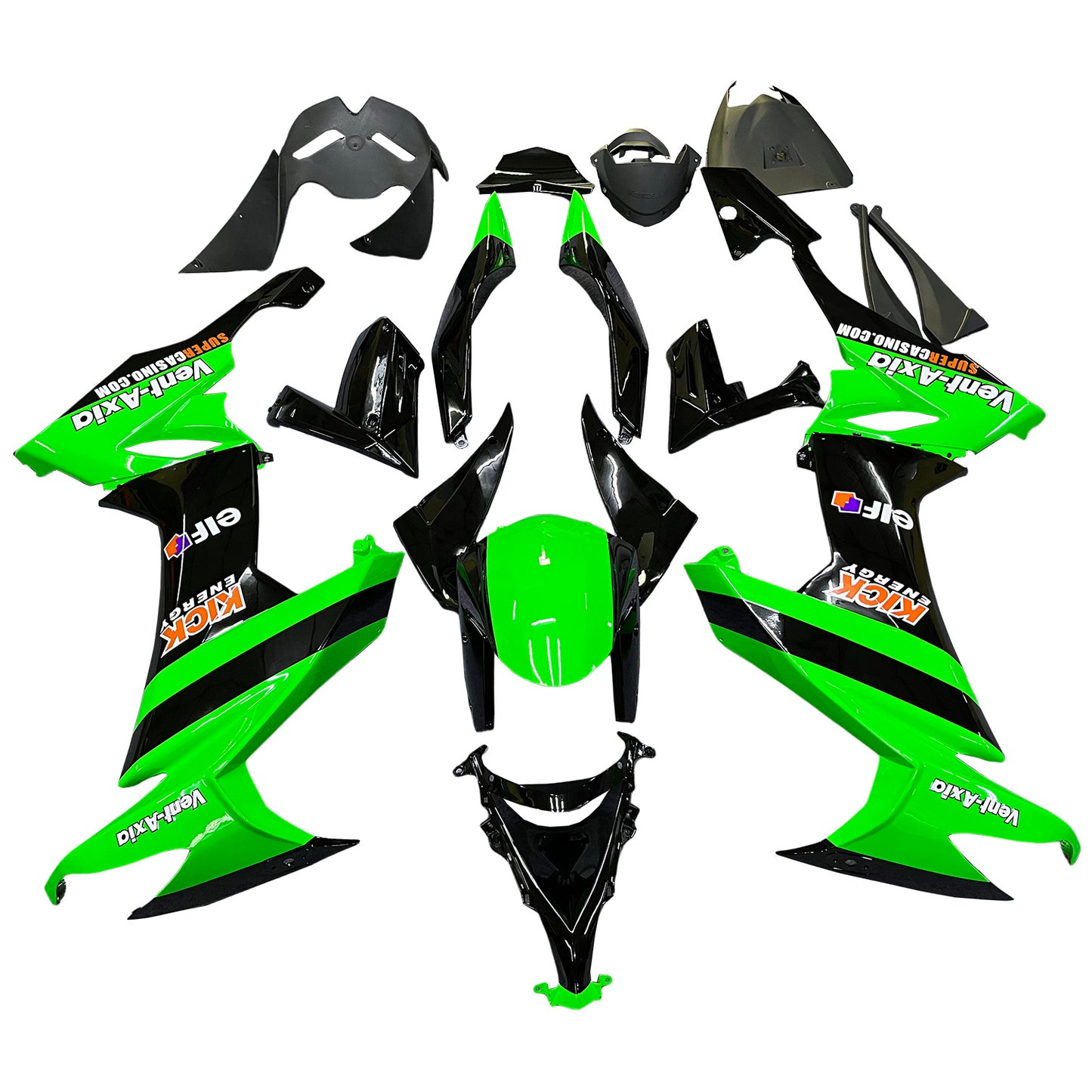 Carene 2008-2010 Kawasaki ZX10R Verde Nero ZX10R Generico