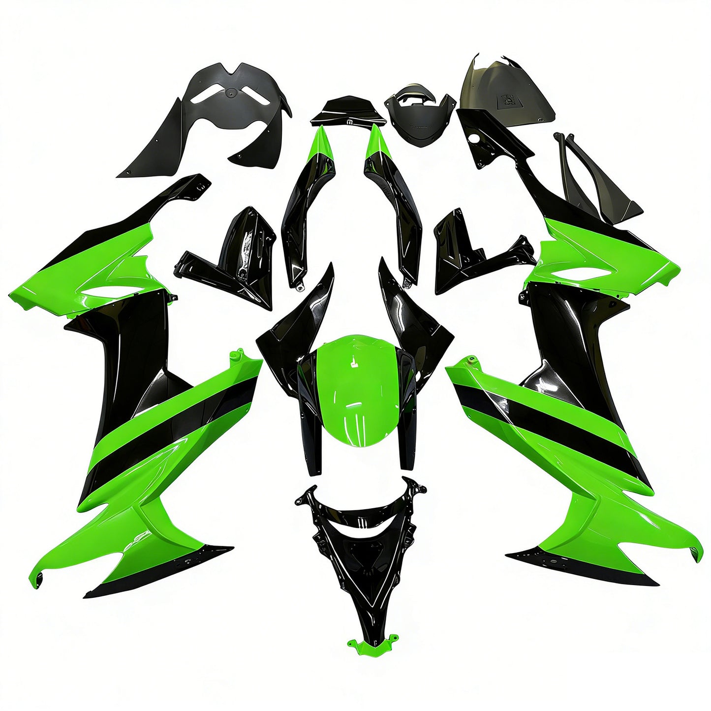 Carene 2008-2010 Kawasaki ZX10R Verde Nero ZX10R Generico