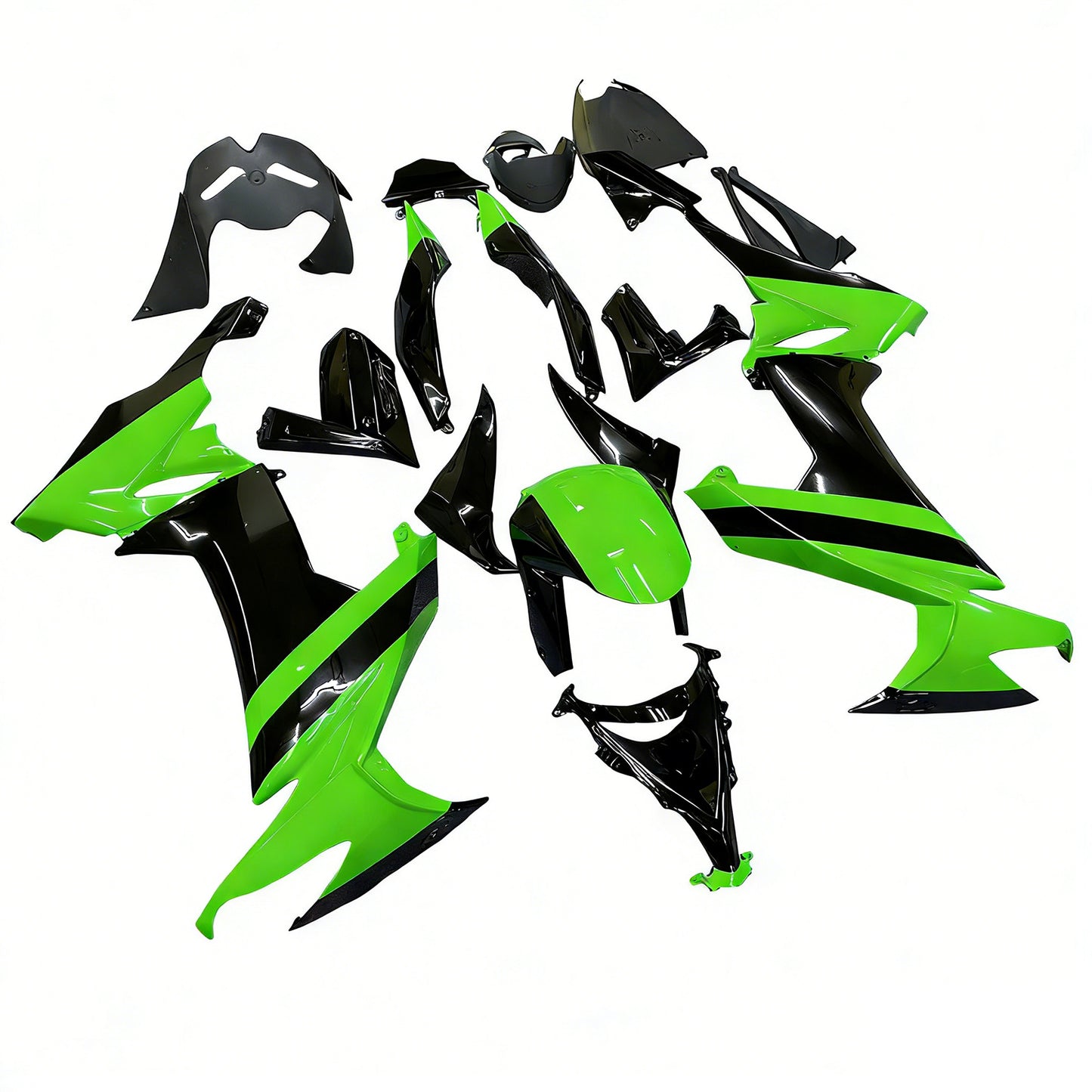 Carene 2008-2010 Kawasaki ZX10R Verde Nero ZX10R Generico