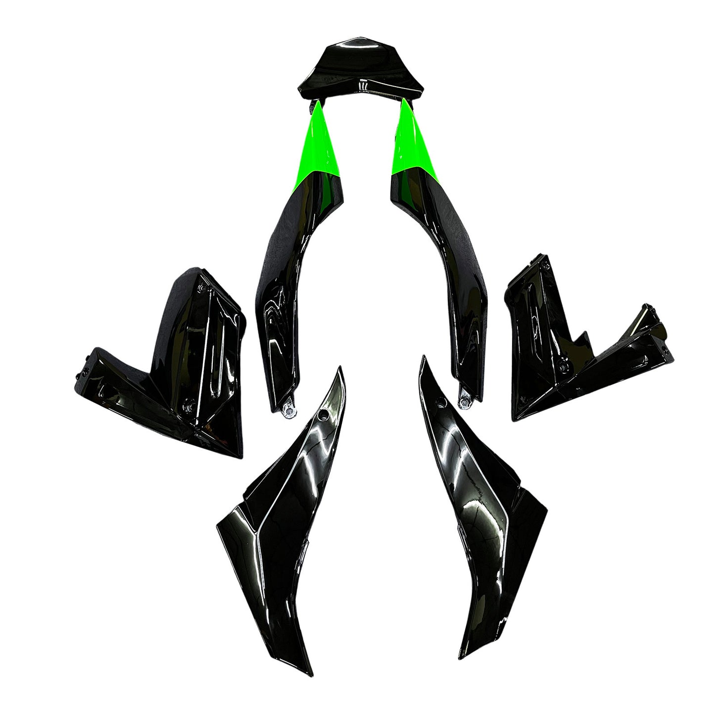 Carene 2008-2010 Kawasaki ZX10R Verde Nero ZX10R Racing Generico