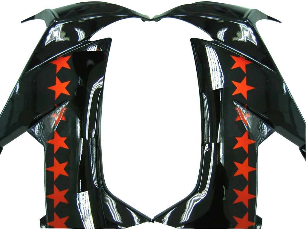 Carene 2008-2010 Kawasaki ZX10R Nero Arancio SevenStars Racing Generico