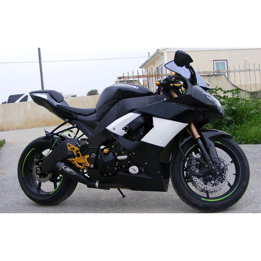 Amotopart Kawasaki ZX10R 2008-2010 Nero con kit di rivestimento a logo graffio