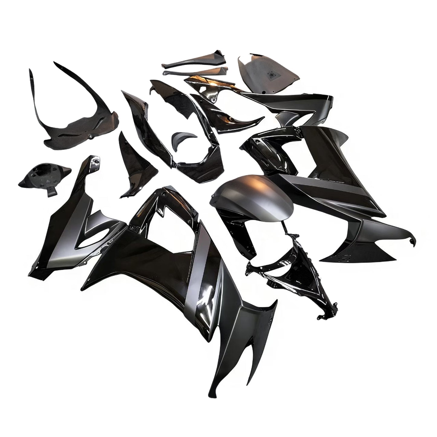 Amotopart Kawasaki ZX10R 2008-2010 Black con kit di vendita logo