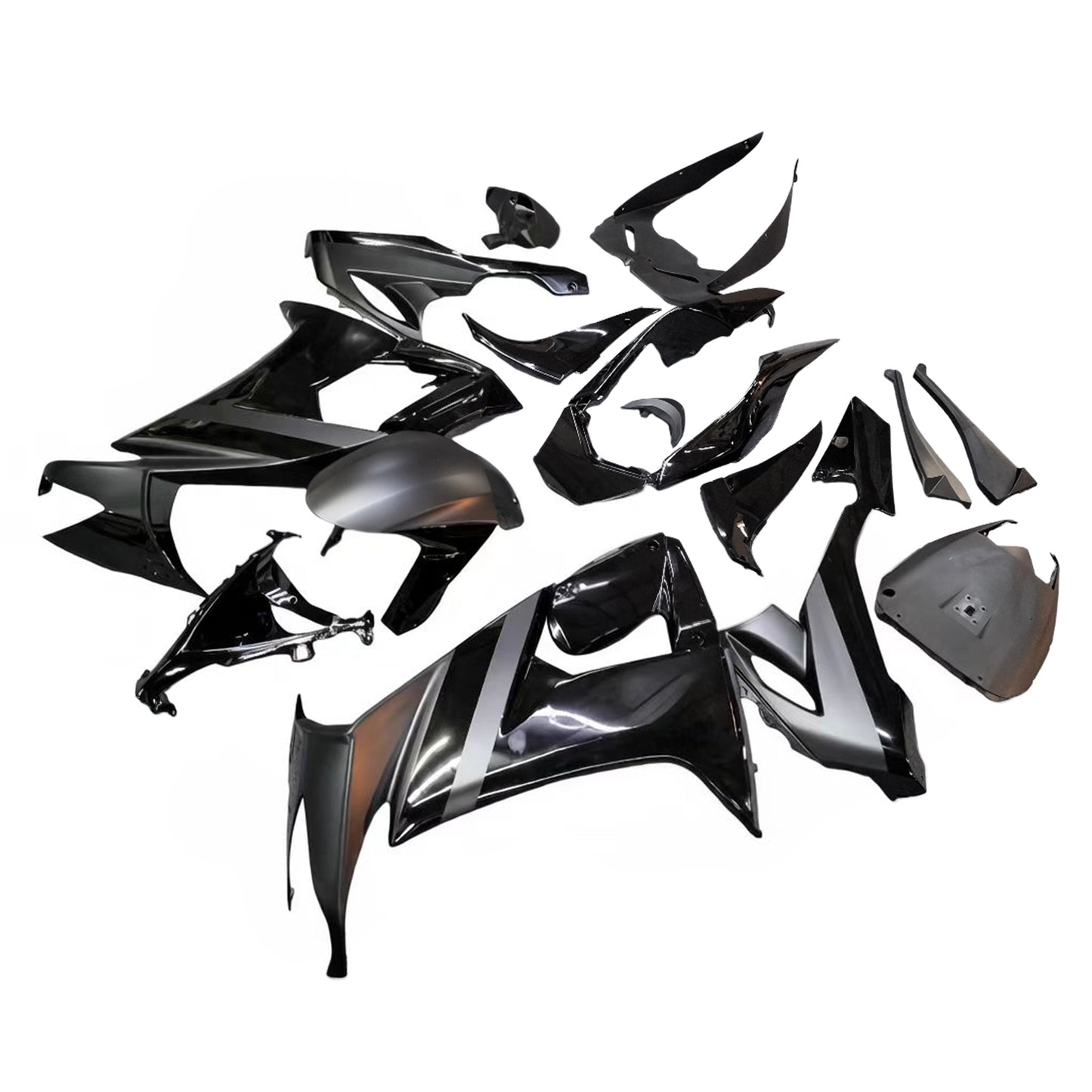 Amotopart Kawasaki ZX10R 2008-2010 Black con kit di vendita logo