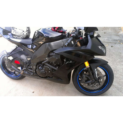 Amotopart Kawasaki ZX10R 2008-2010 Black con kit di vendita logo