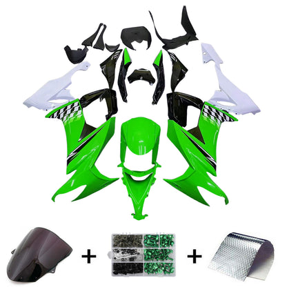 Amotopart Kawasaki ZX10R 2008-2010 kit di carenatura bianca verde