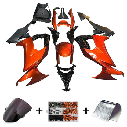 Amotopart Kawasaki ZX10R 2008-2010 kit di rivestimento nero arancione altamente arancione