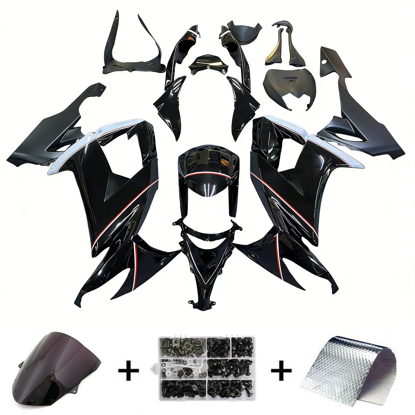 Amotopart Kawasaki ZX10R 2008-2010 Kit carena Carrozzeria Plastica ABS