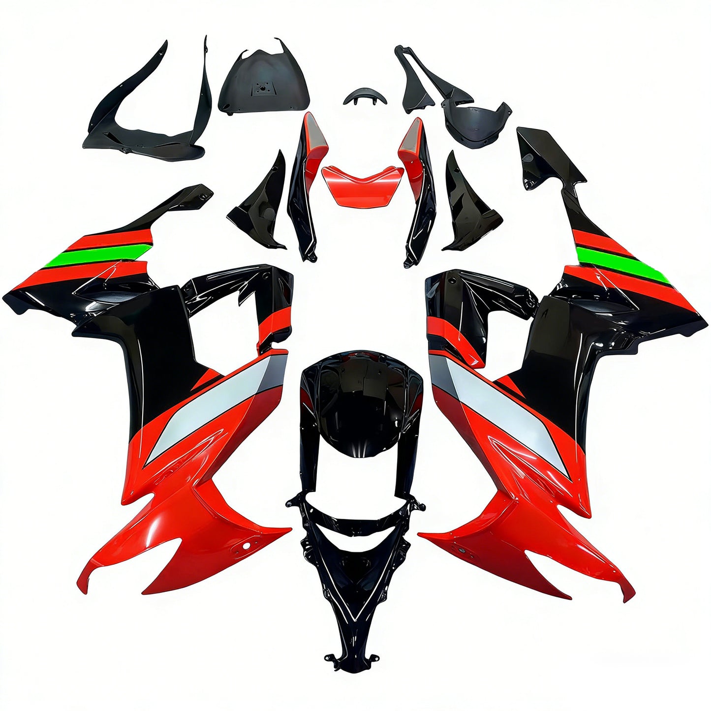 Amotopart Kawasaki ZX10R 2008-2010 Kit carena Carrozzeria Plastica ABS