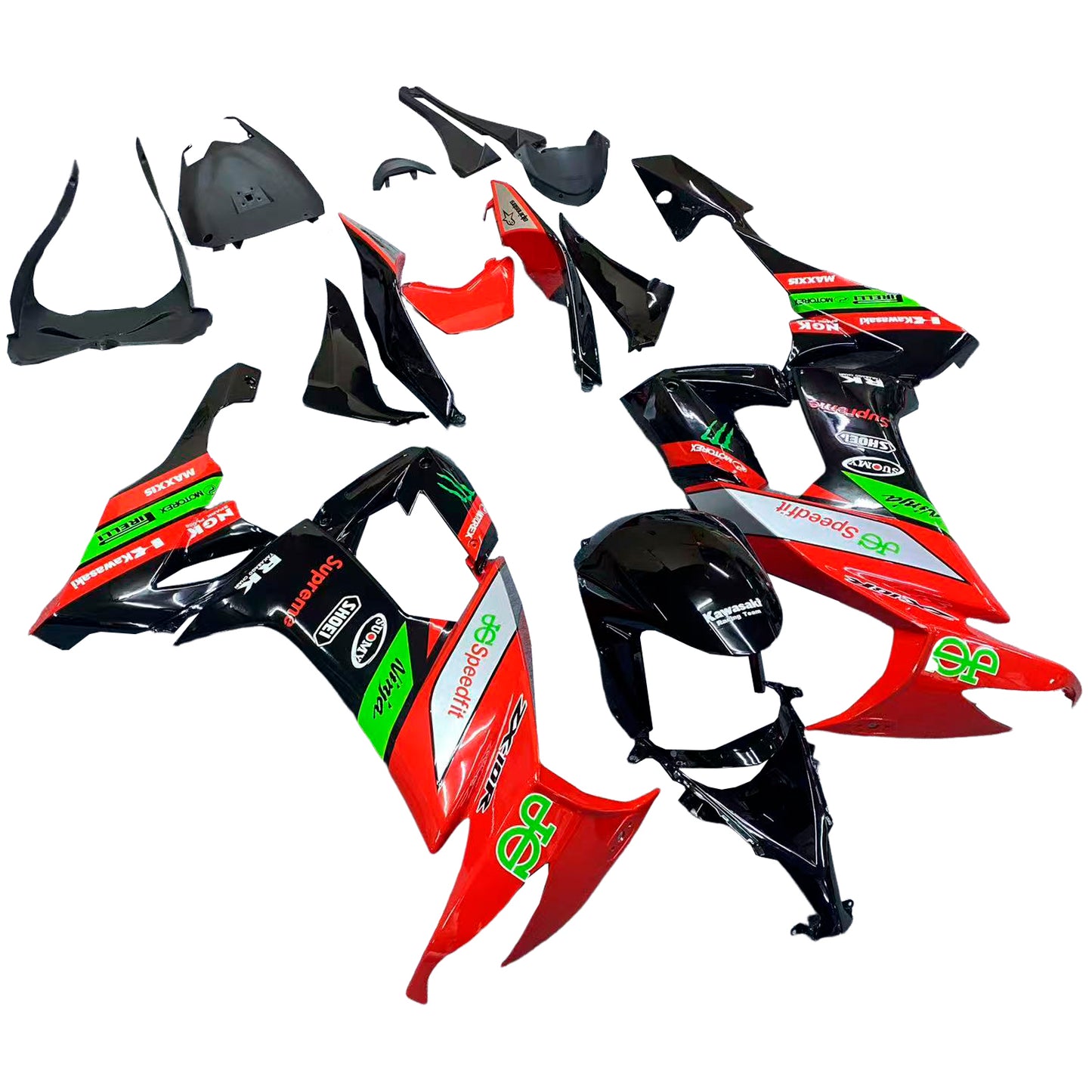 Amotopart Kawasaki ZX10R 2008-2010 Kit carena Carrozzeria Plastica ABS