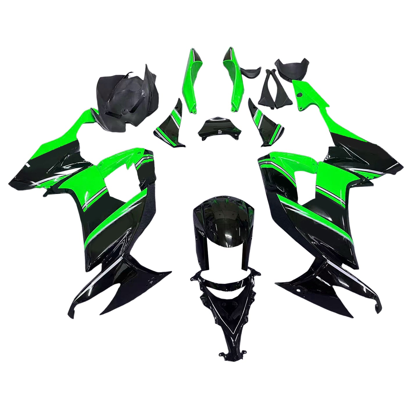 Amotopart Kawasaki ZX10R 2008-2010 Kit carena Carrozzeria Plastica ABS