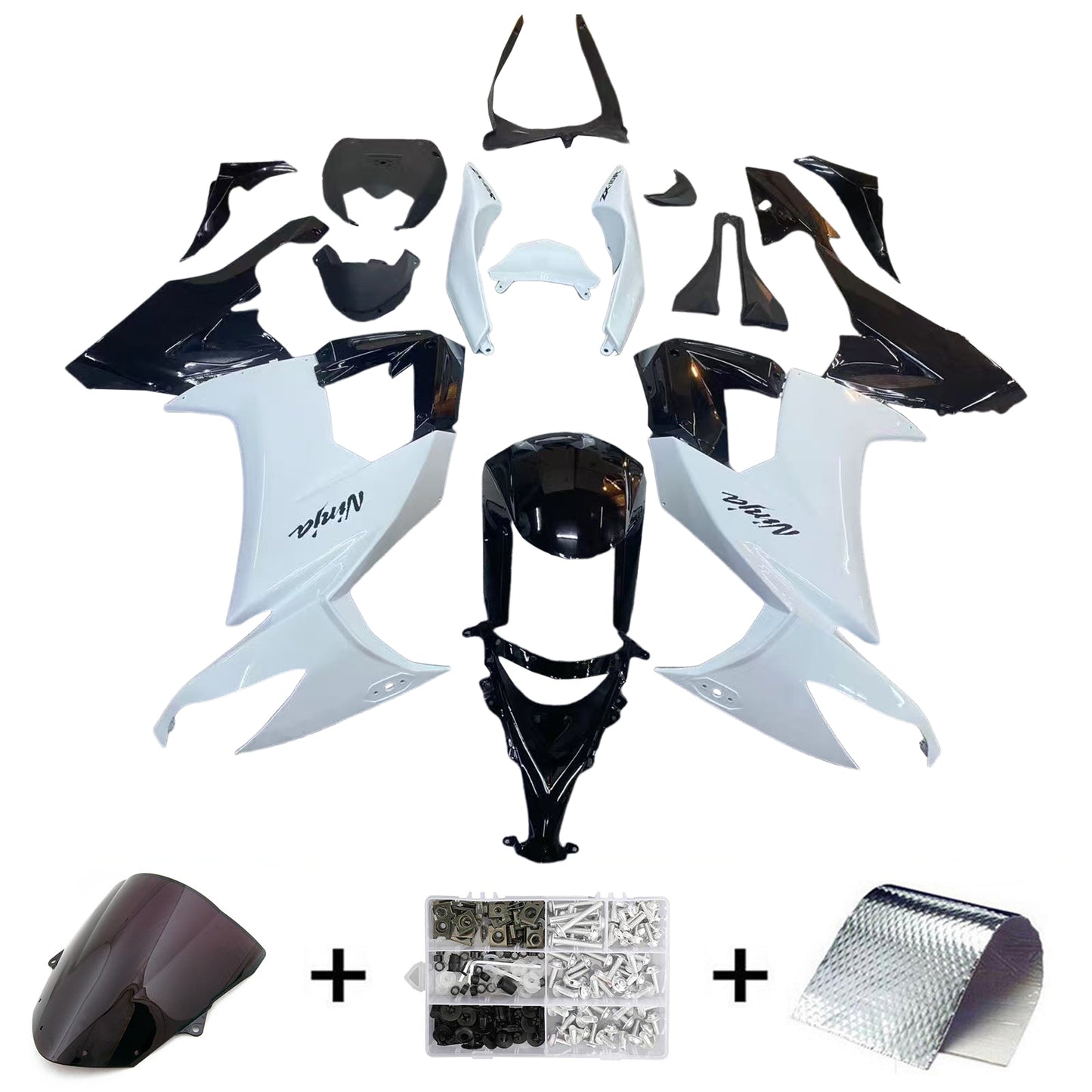 Amotopart Kawasaki ZX10R 2008-2010 Kit carena Carrozzeria Plastica ABS