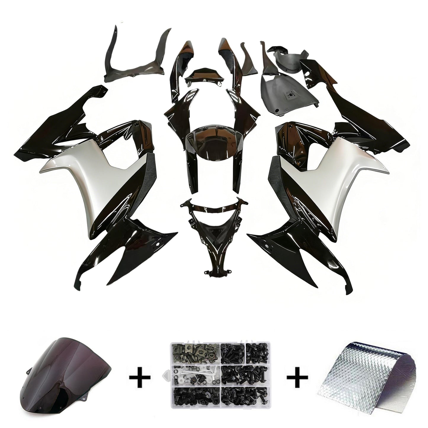 Amotopart Kawasaki ZX10R 2008-2010 Kit carena Carrozzeria Plastica ABS