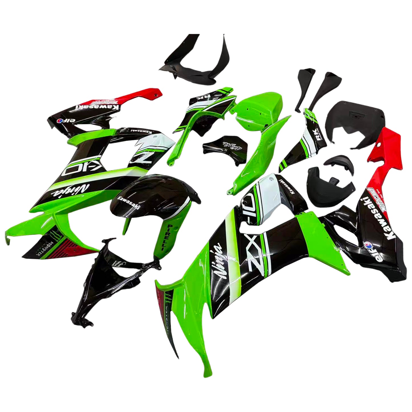 Amotopart Kawasaki ZX10R 2008-2010 Kit carena Carrozzeria Plastica ABS
