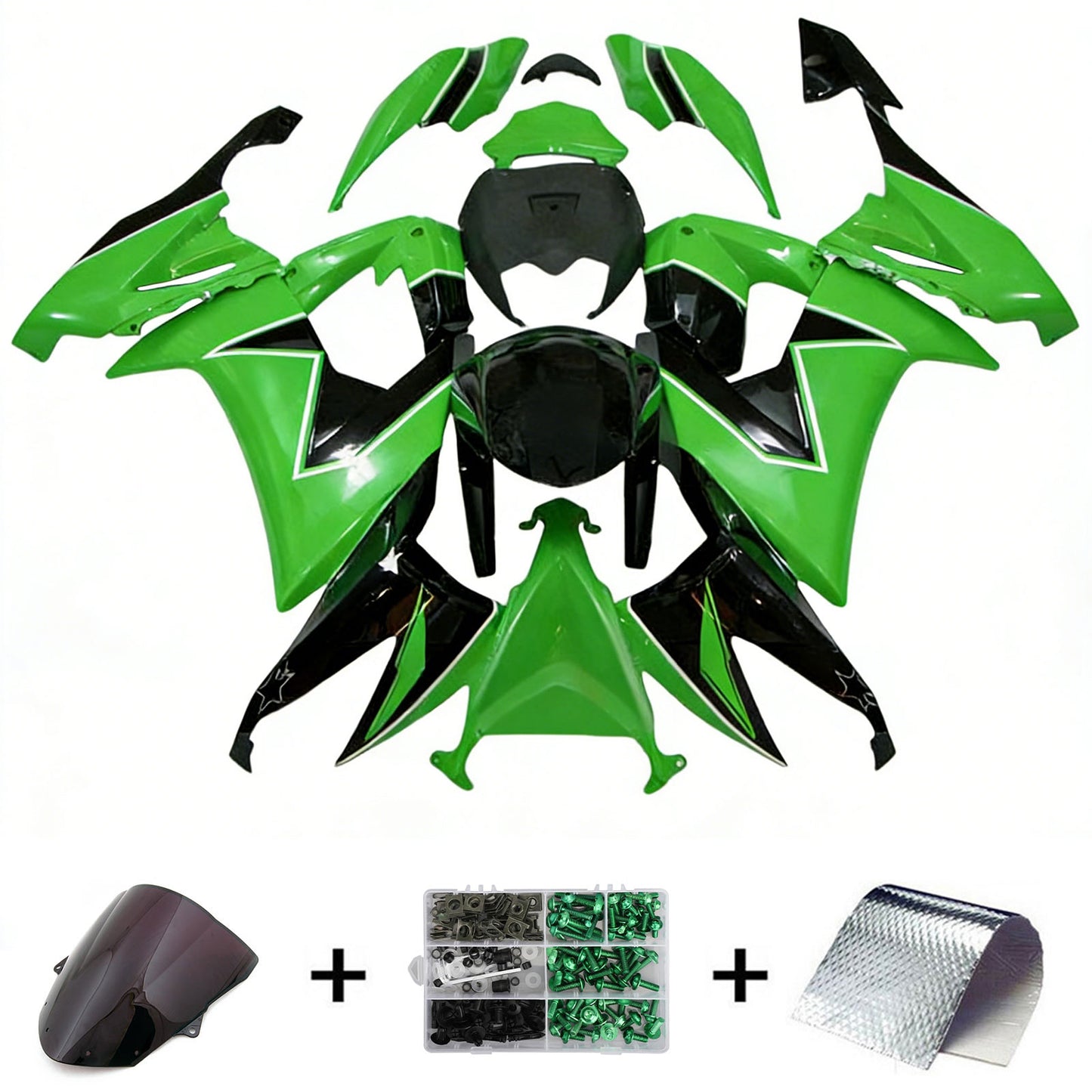 Kit carenatura iniezione Kawasaki ZX10R 2008-2010 Carrozzeria plastica ABS