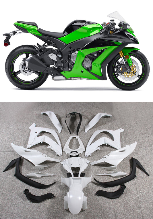 Per Ninja ZX10R 2011-2015 Verde Carrozzeria Carenatura ABS Stampato Ad Iniezione Plastica Set 5 # Generico