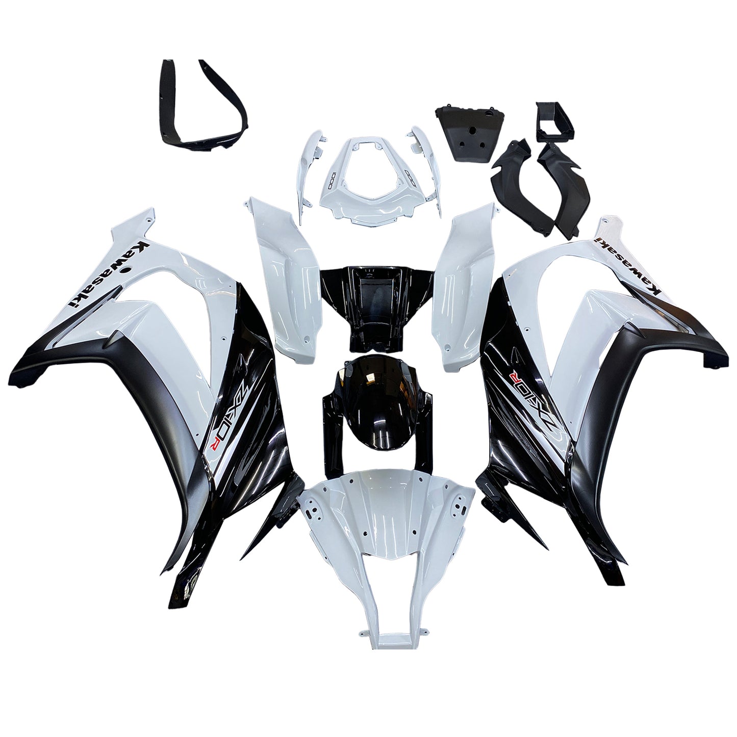 Carene 2011-2015 Plastiche Kawasaki ZX10R Ninja Bianco ZX10R Racing Generico